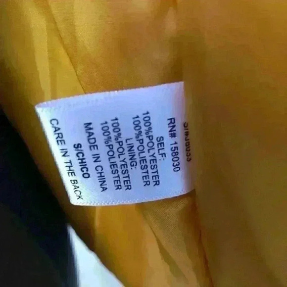 Love tree mustard dark blue puffer jacket small - Picture 5 of 6